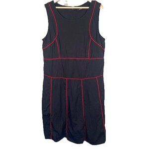 Eshakti Dress 18W Black Red Embellished Midi‎ Retro Mod Rockabilly Fit Flare